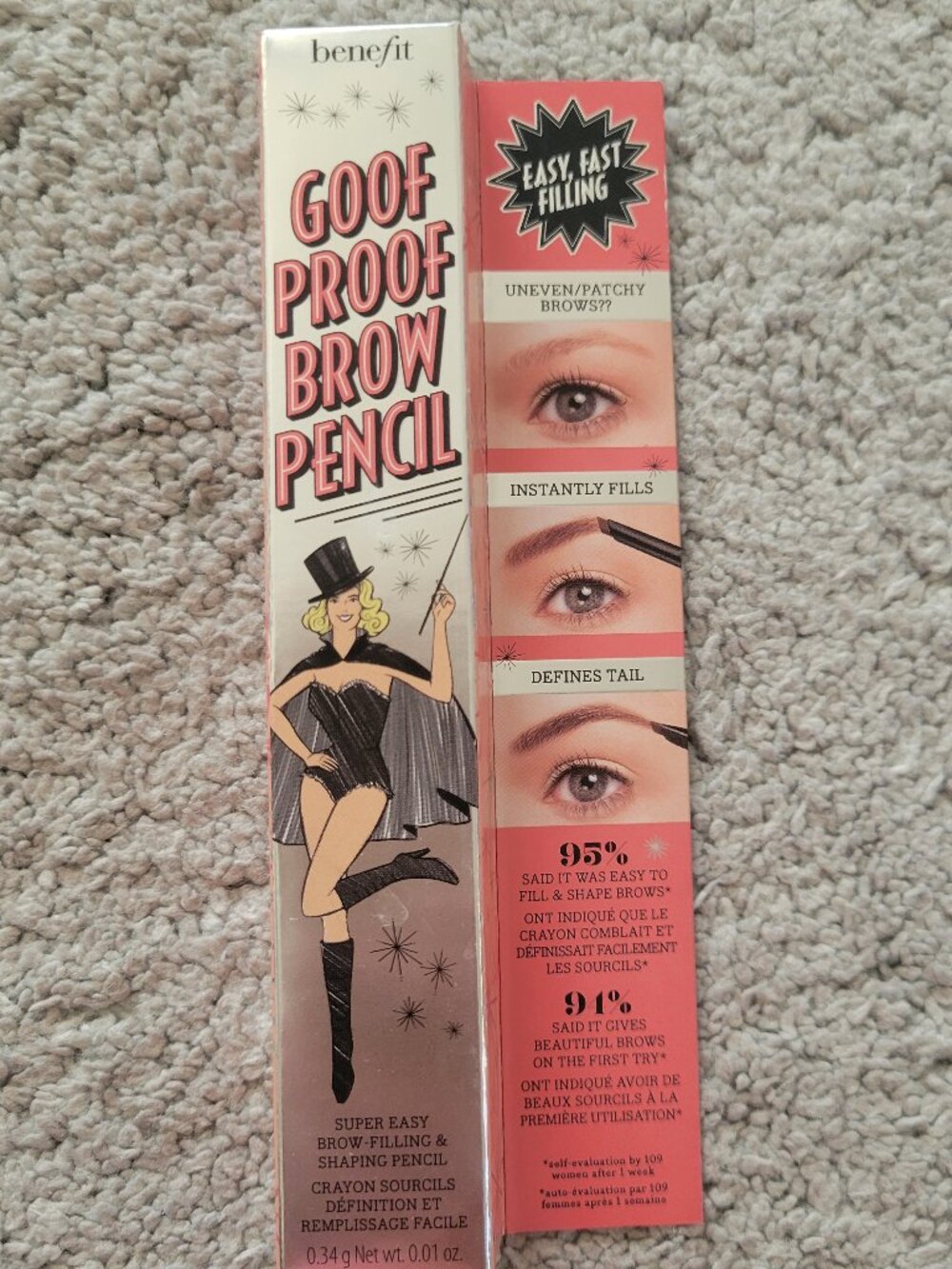 Benefit Goof Proof Brow Pencil 2.75 Warm Auburn NIB Authentic